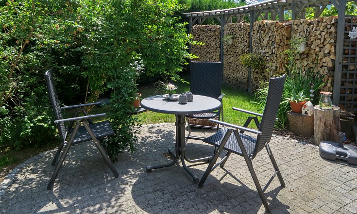 Ferienwohnung Zinnowitz Wanke - Terrasse mit Gartenmöbeln Ferienwohnung Zinnowitz Wanke - Terrasse mit Gartenmöbeln
