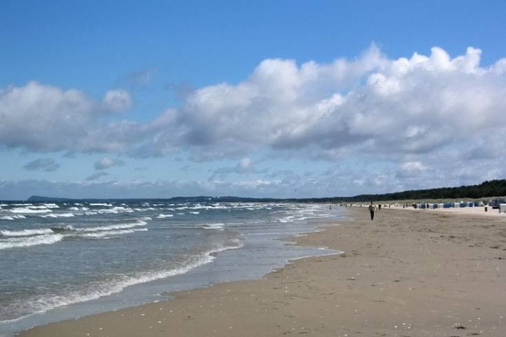 Am Strand im Ostseebad Karlshagen auf Usedom