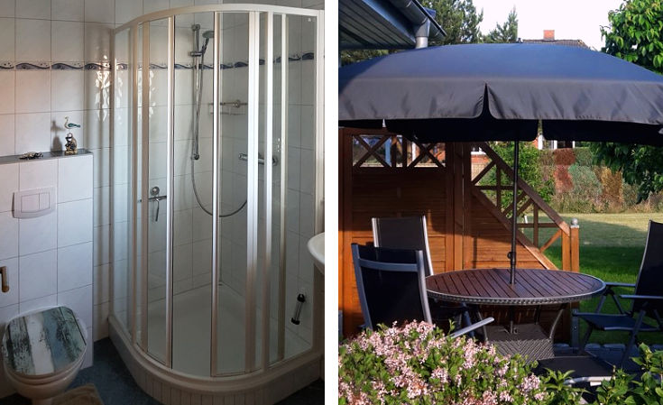 Dabdezimmer mit Dusche und WC in der Fewo