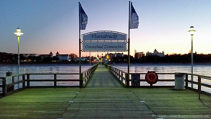 die Vineta Seebrücke im Ostseebad Zinnowitz